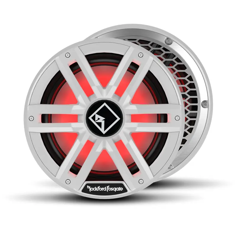 M2 12" DVC 2ohm Color Optix Infinite Baffle Marine Subwoofer - White
