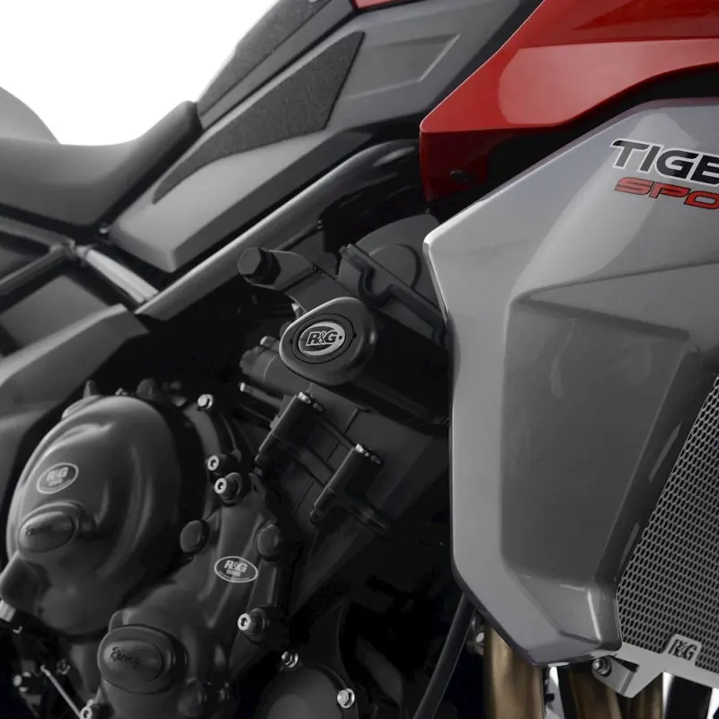 R&G Racing Black Aero Style Crash Protectors For 2022-2024 Triumph Tiger 660 Sport