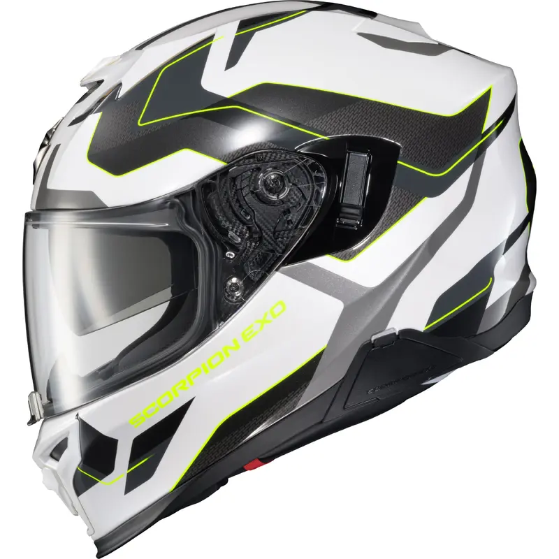Exo T520 Full Face Helmet Zuse White/Hi Viz Lg
