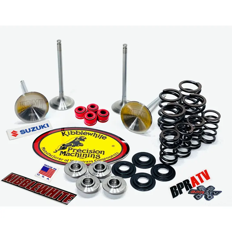Kibblewhite RMZ250 White Diamond Valves & Titanium Springs RED Viton Seals 07-24