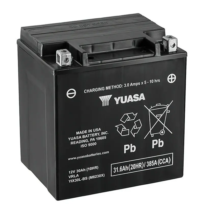 YIX30L-BS Non-DG Factory Sealed Battery Made in USA Yuasa (EYIX30LFA)
