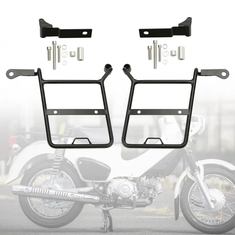 Side Saddle Bag Mounting Bracket Black Fit For Honda CROSS CUB SUPER CUB Right