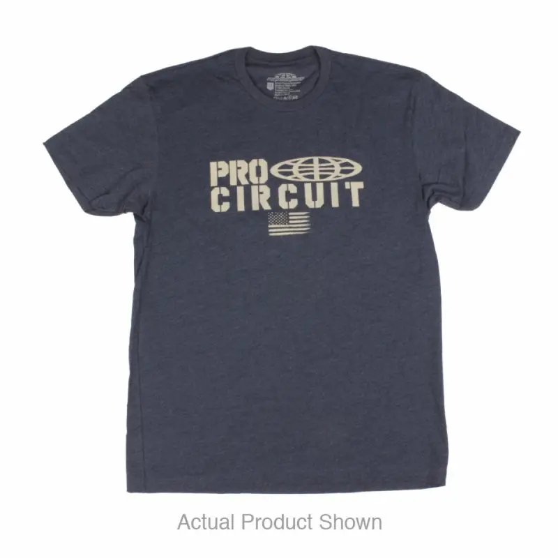 Pro Circuit Logo Flag T-Shirt - Heather Navy | 646200