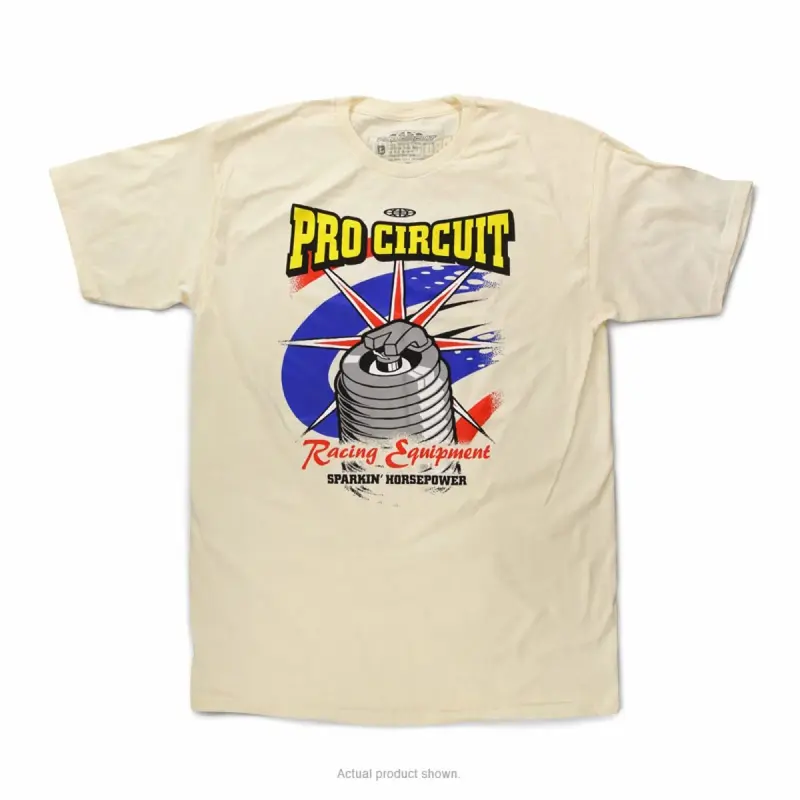 Pro Circuit Spark Plug T-Shirt - Cream | 6431750