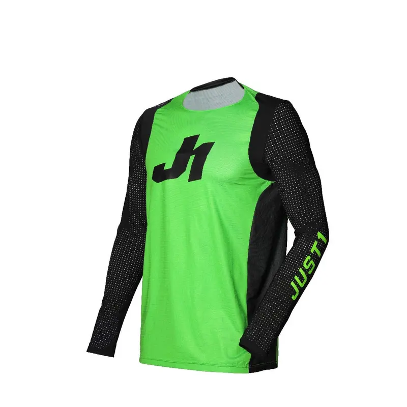 JUST1 J-FLEX MX JERSEY ARIA FLUO GRN/BLK LG
