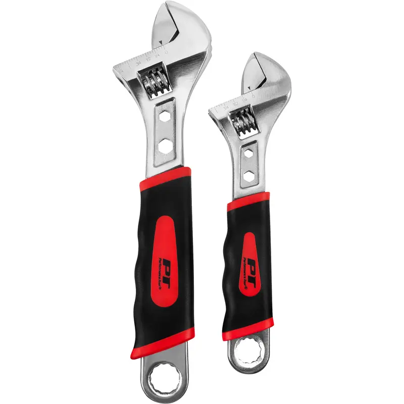 Performance Tool W30701 2pc Adjustable Wrench Set - Ergonomic and Durable