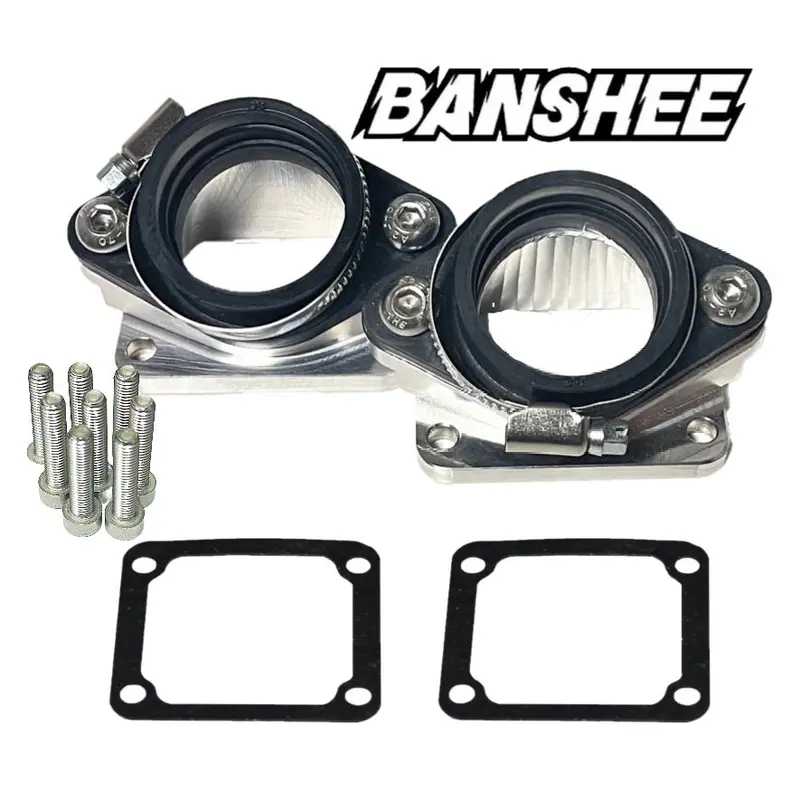 Banshee Billet Intake Manifolds 33mm 34mm 35mm Keihin PWK PWM Carb Twin Pair Set