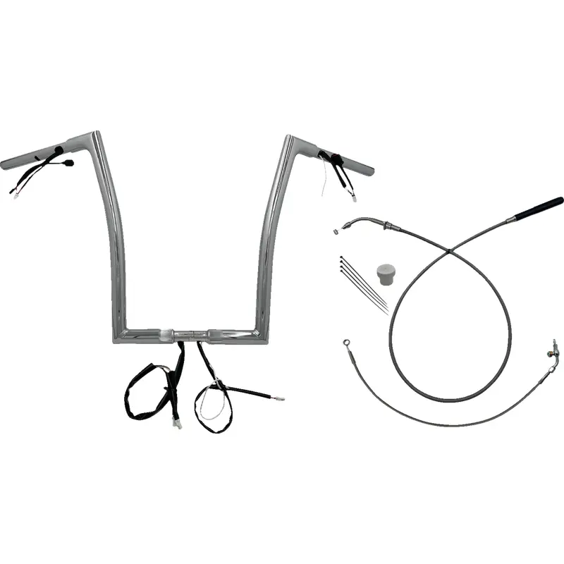 FAT BAGGERS INC. 1-1/4" EZ Install Flat Top Handlebar - 16" - Chrome 749916