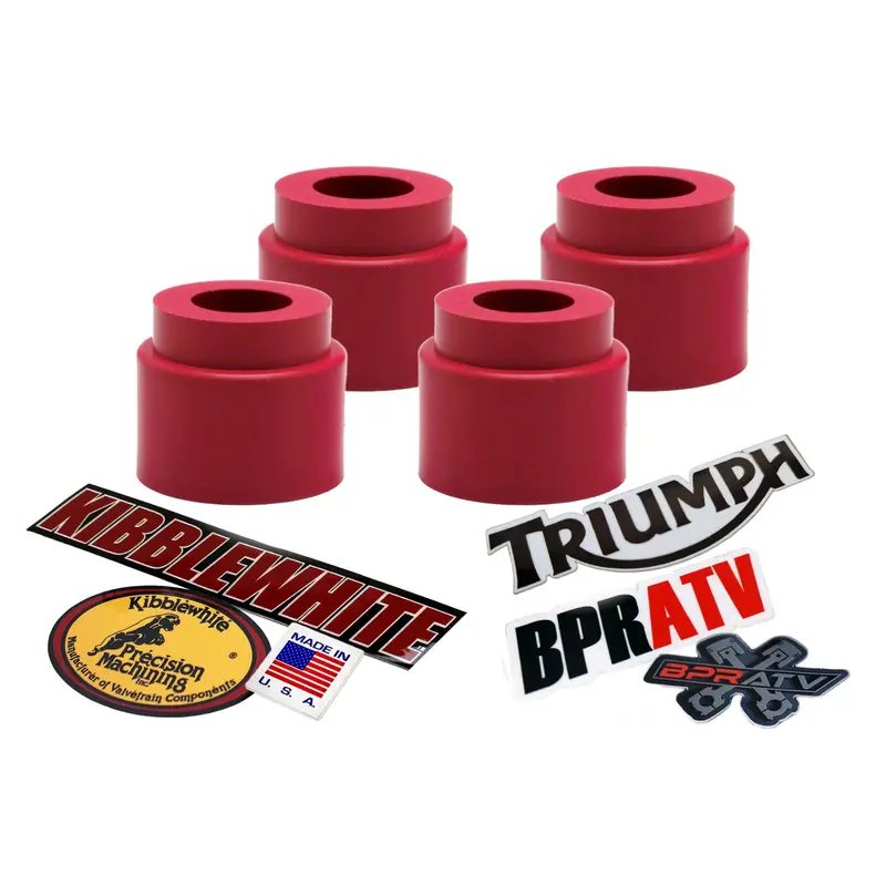 51-62 Triumph 500 650 Kibblewhite RED Viton Valve Stem Seals 71012-4 Set of Four