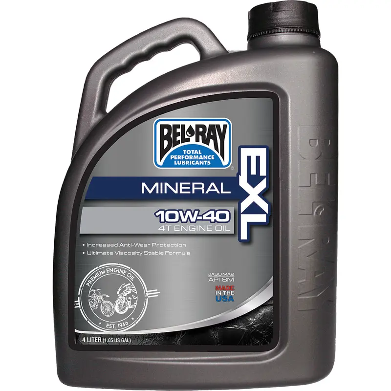 BEL-RAY EXL Mineral 4T Engine Oil 10W-40 4L - Part Number 99090-B4LW
