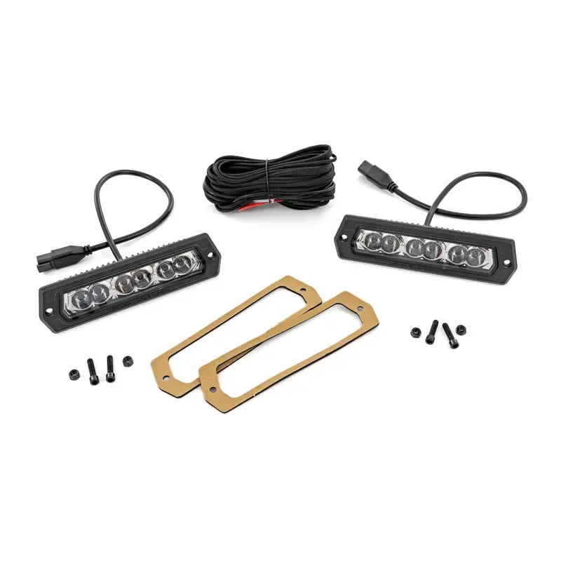 6 Inch Chrome Series LED Lights | Flush Mount | Pair | 70916A
