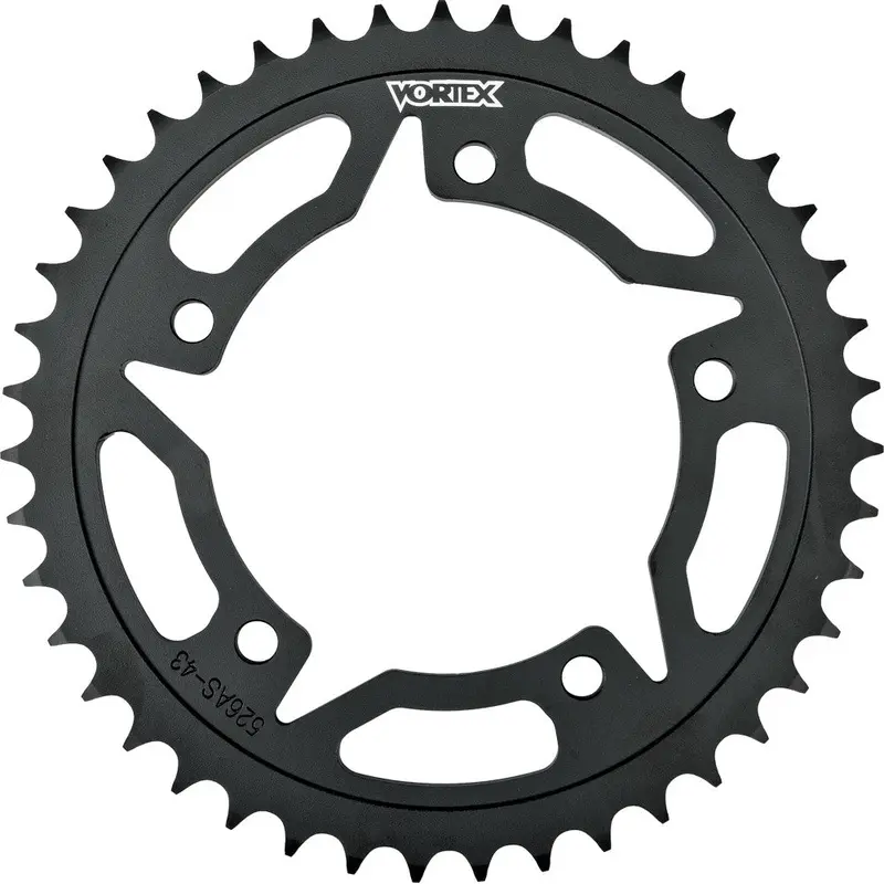 VORTEX STEEL REAR SPROCKET BLACK 43T 252S-43