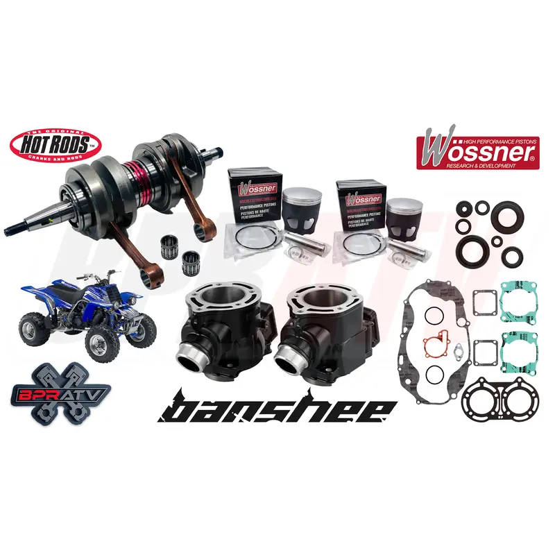 Yamaha Banshee 64mm Simple Stock Rebuild Kit Crank Wossner Pistons Gaskets Seals