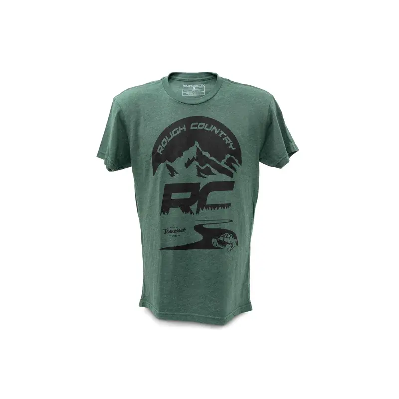Rough Country | Rough Country T-Shirt | RC Mountains | Forest Green | LG | 84094LG