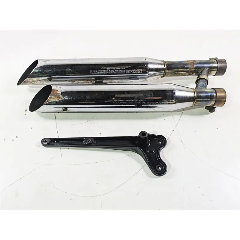 2004 Harley Softail FLSTF Fat Boy Screamin Eagle Slash Cut Exhaust Set 80445-03