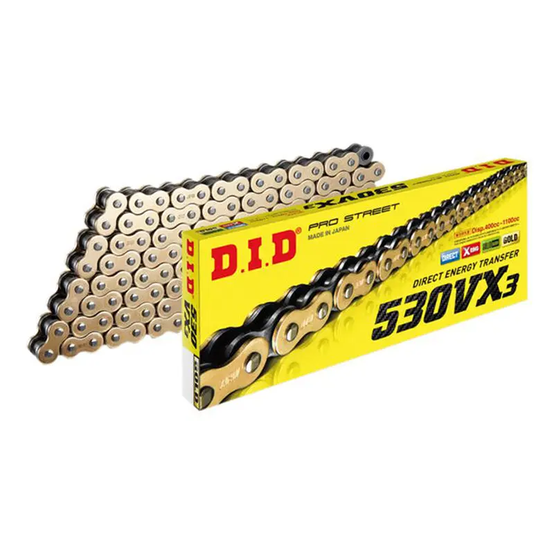 530VX3 x 104ZB G&B X'Ring solid bush chain w/ ZJ rivet link DID (530VX3104G)