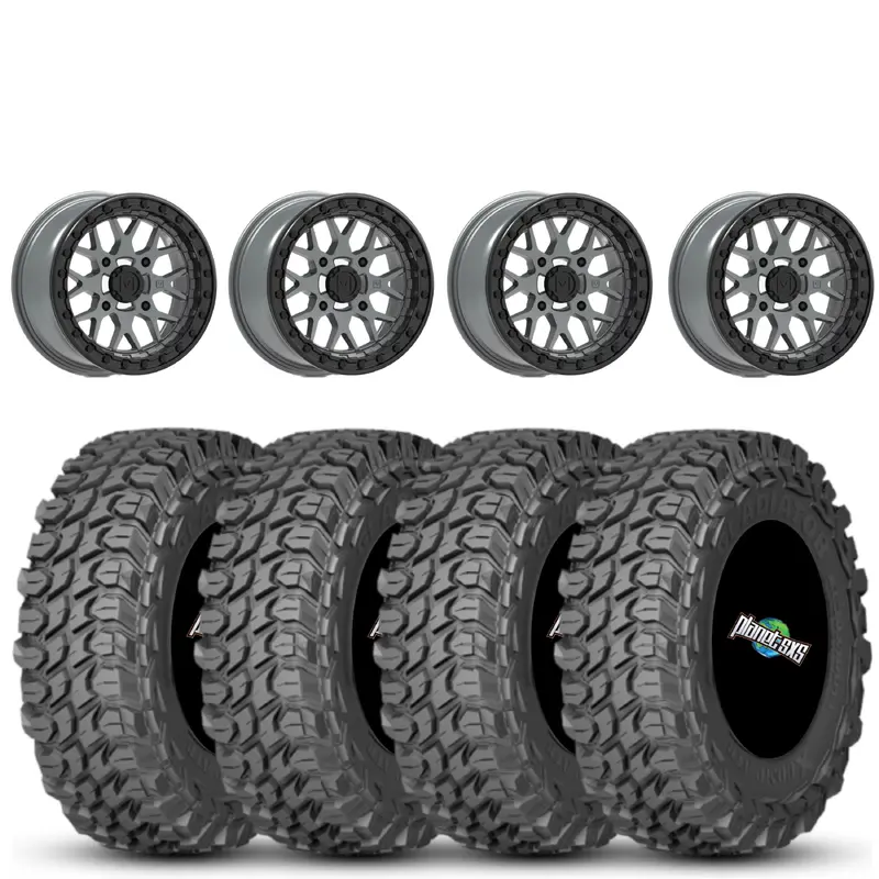 Valor V07 Beadlock 15x7 Satin Graphite 5+2 4/156 on Gladiator X Comp 10 Ply 32x10-15