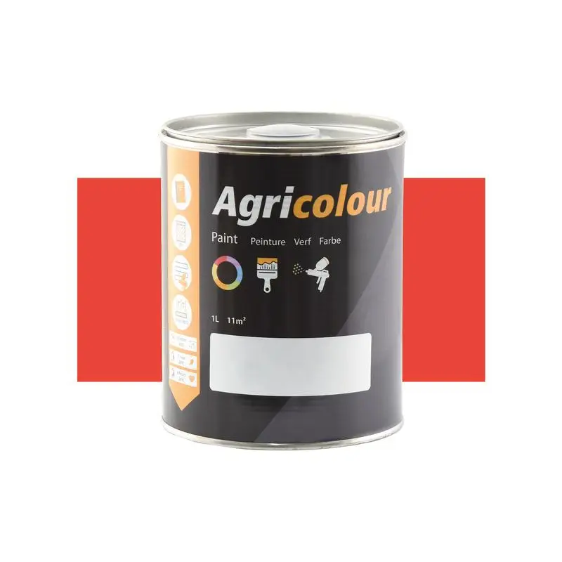 Agricolour - Orange Gloss Paint 1L Tin - Sparex Part No. S.84431