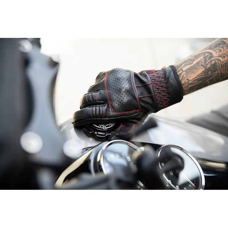 BILTWELL Borrego Gloves - Redline - Medium 1506-0108-303