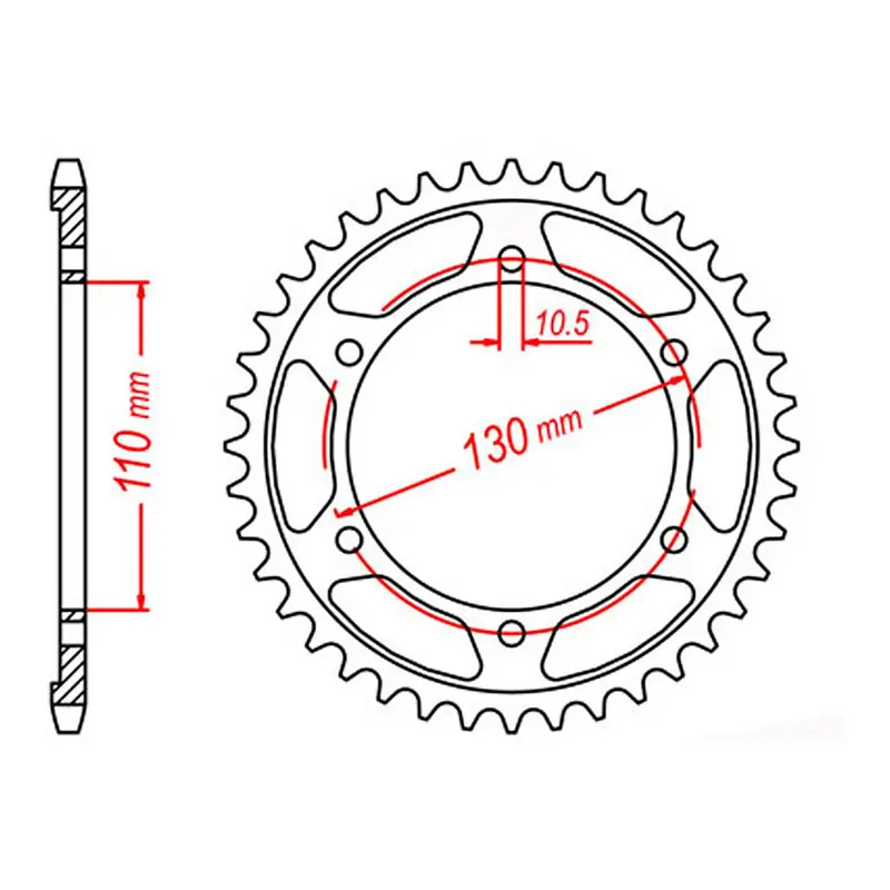 SPKT REAR OE STEEL 479 46T #530
