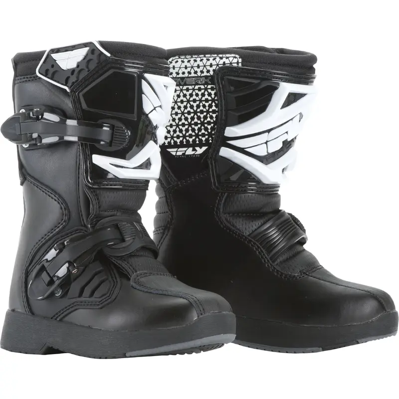 FLY RACING Youth Maverik Mini Boots Black Size Y13 - Part Number 364-55099