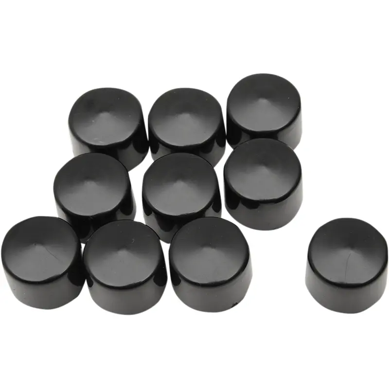 DRAG SPECIALTIES Bolt Covers - Hex - 5/8" - Black - 10 Pack 352086
