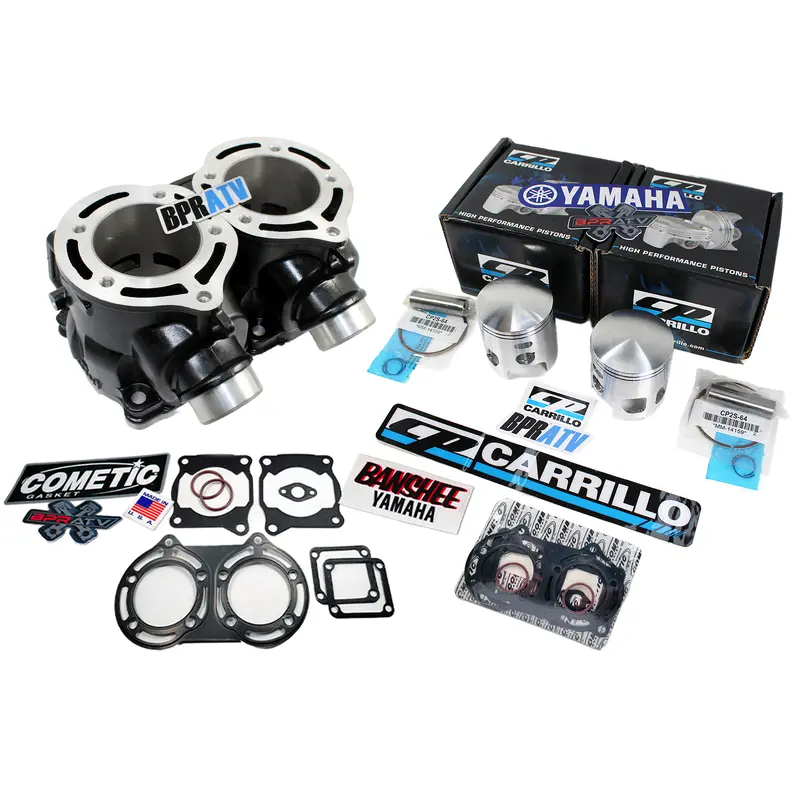 Banshee Stock Cylinders Top End Rebuild Kit 64mm CP Piston Motor Engine Redo Kit