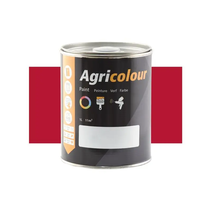 Agricolour - Red Gloss Paint 1L Tin - Sparex Part No. S.83029