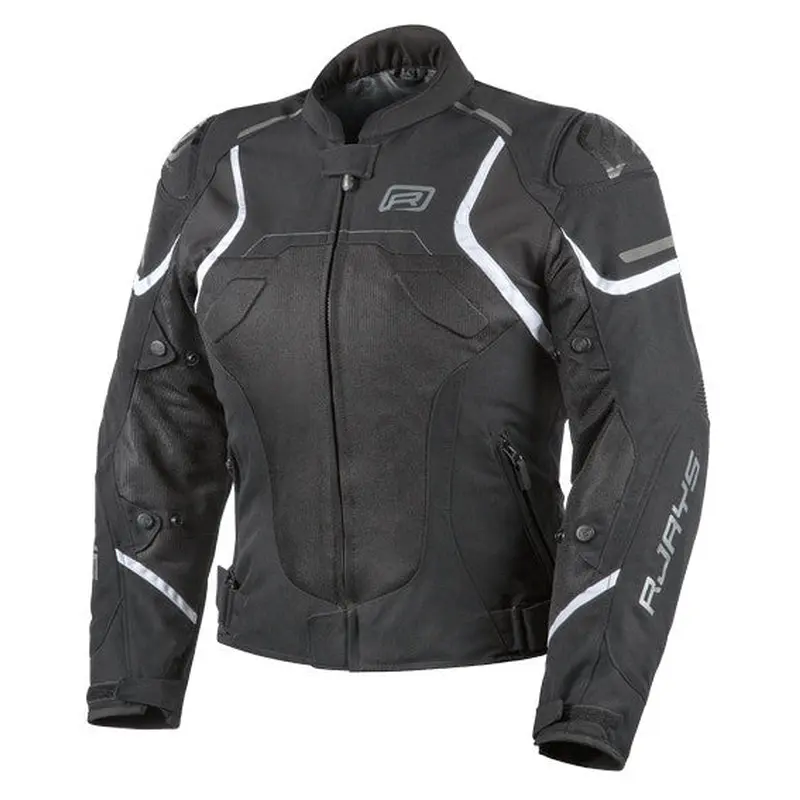 RJAYS PACE AIRFLOW Ladies Jacket Blk/Wht - Hi-Flow Mesh Sports