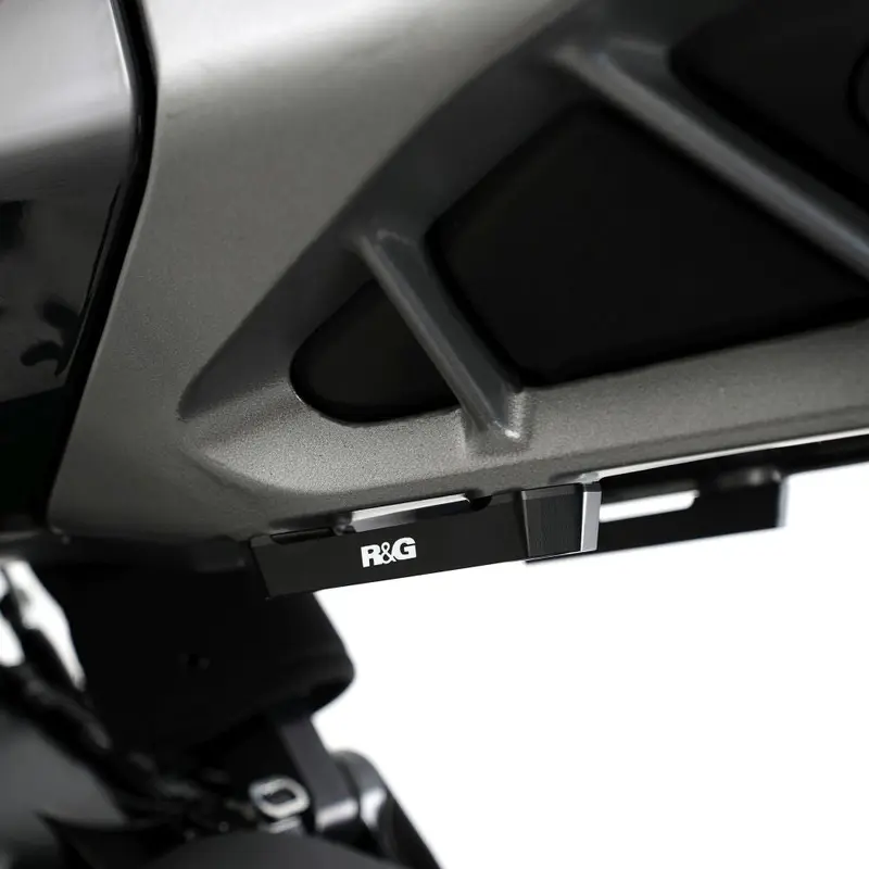 R&G Racing Black Rear Foot Rest Delete Blanking Plates For 2024-2025 KTM 125 Duke