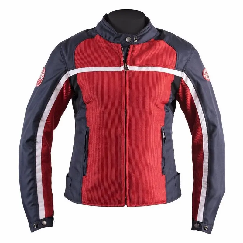 Helstons DAYTONA Womens Red-Blue Mesh fabric motorcycle jacket