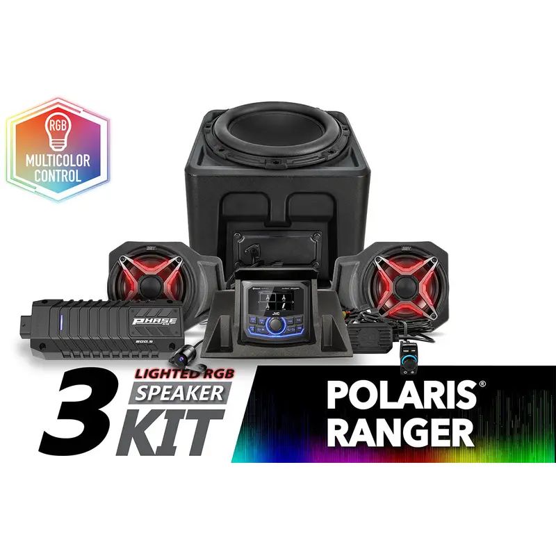 2018-2024 Polaris Ranger XP1000 V-Spec 3-Speaker Audio System w/JVC