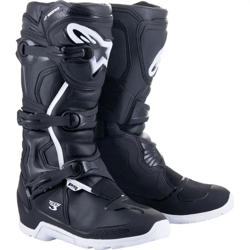 Tech 3 Enduro Wtrprf Boots Black/White Sz 6
