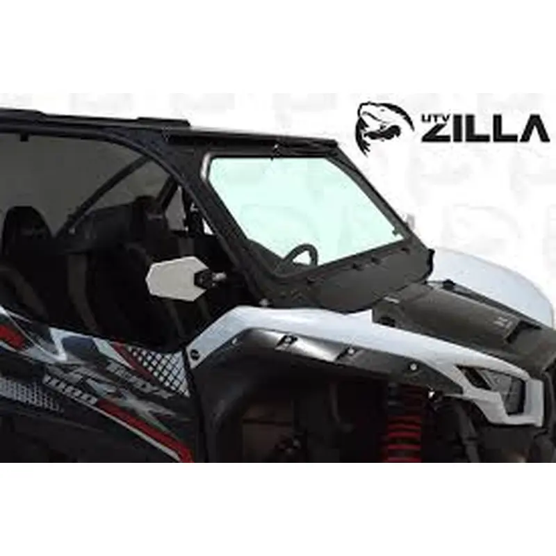 UTVZILLA Black Vented KRX Full Glass Windshield with Wiper