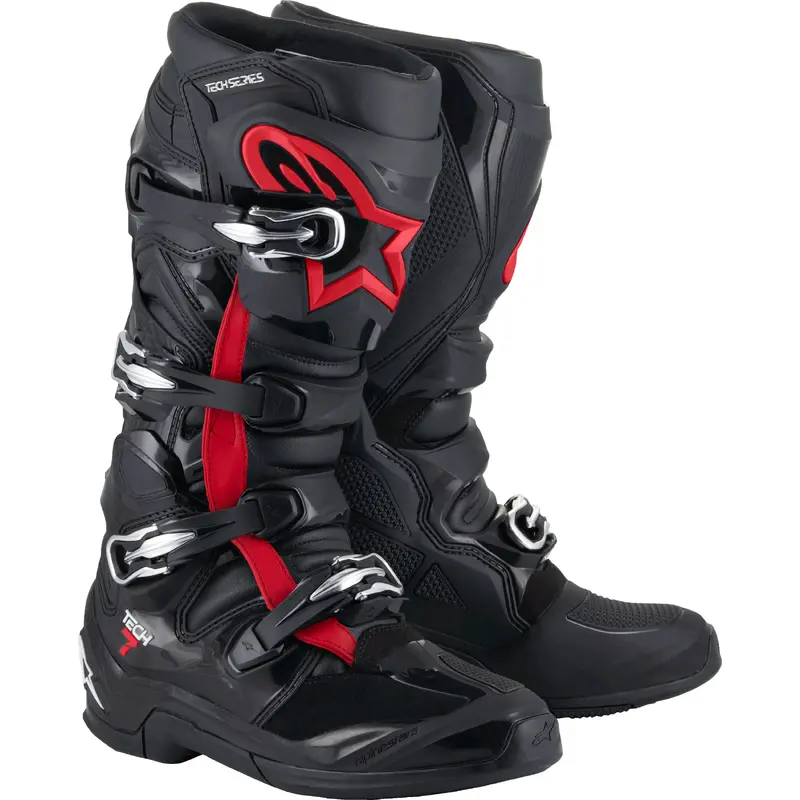 Tech 7 Boots Black/Red Fluo 14
