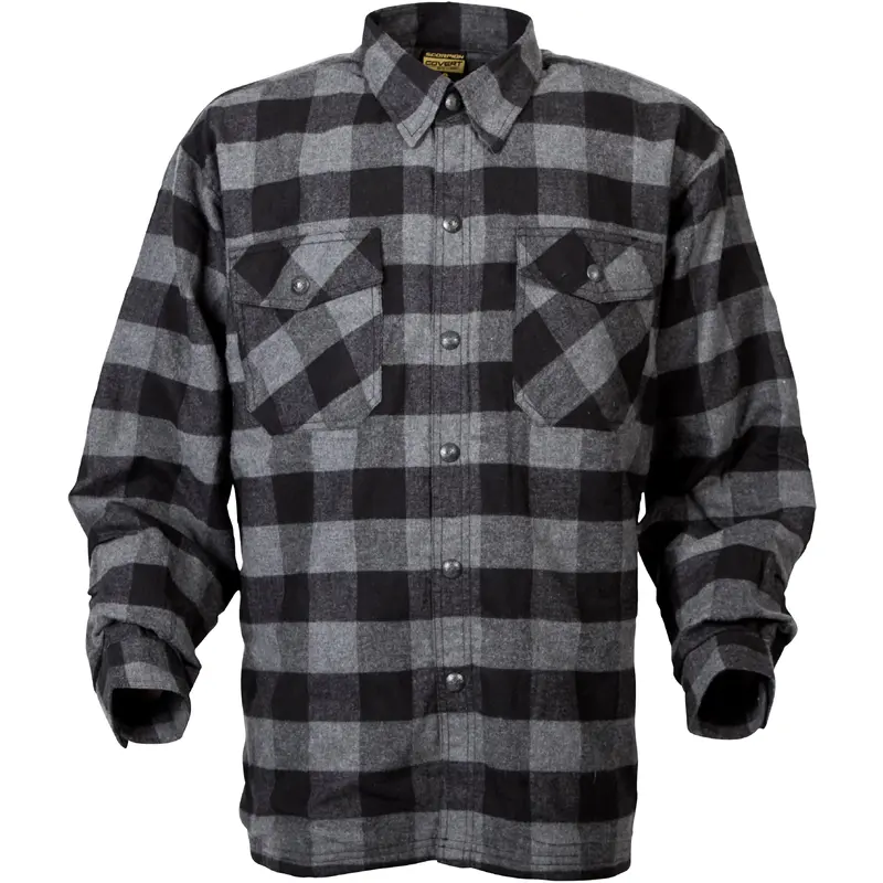 Covert Moto Flannel Black/Grey 2x