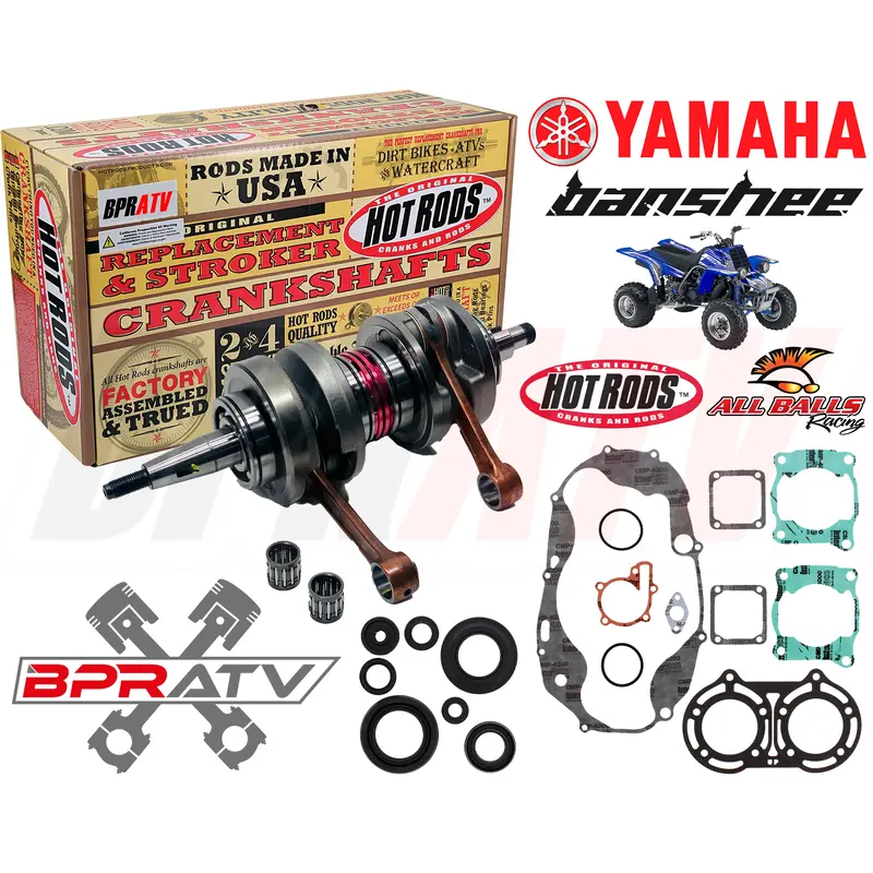Yamaha Banshee 350 Hot Rods Crank Crankshaft Rods Seals Complete Top End Gasket