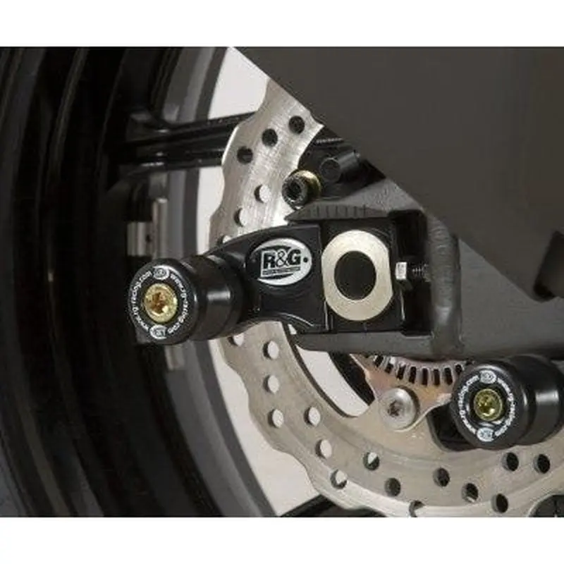 R&G Racing Black Cotton Reels Offset For 2007-2008 Kawasaki Ninja ZX6R ZX600P
