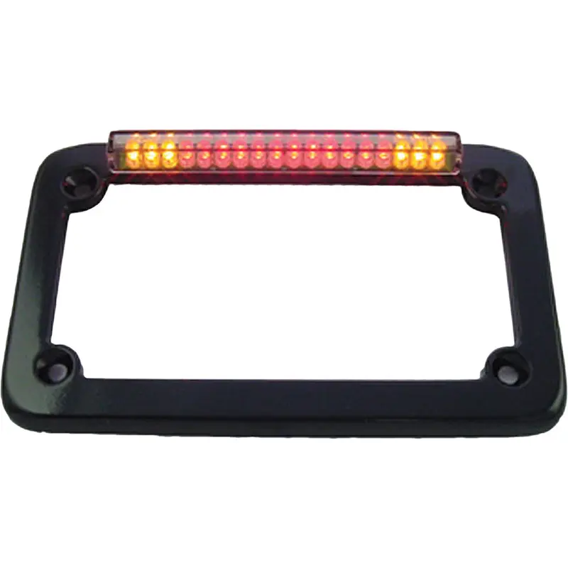 SDC LED LICENSE PLATE FRAME BLACK W/TURN SIGNALS 2603