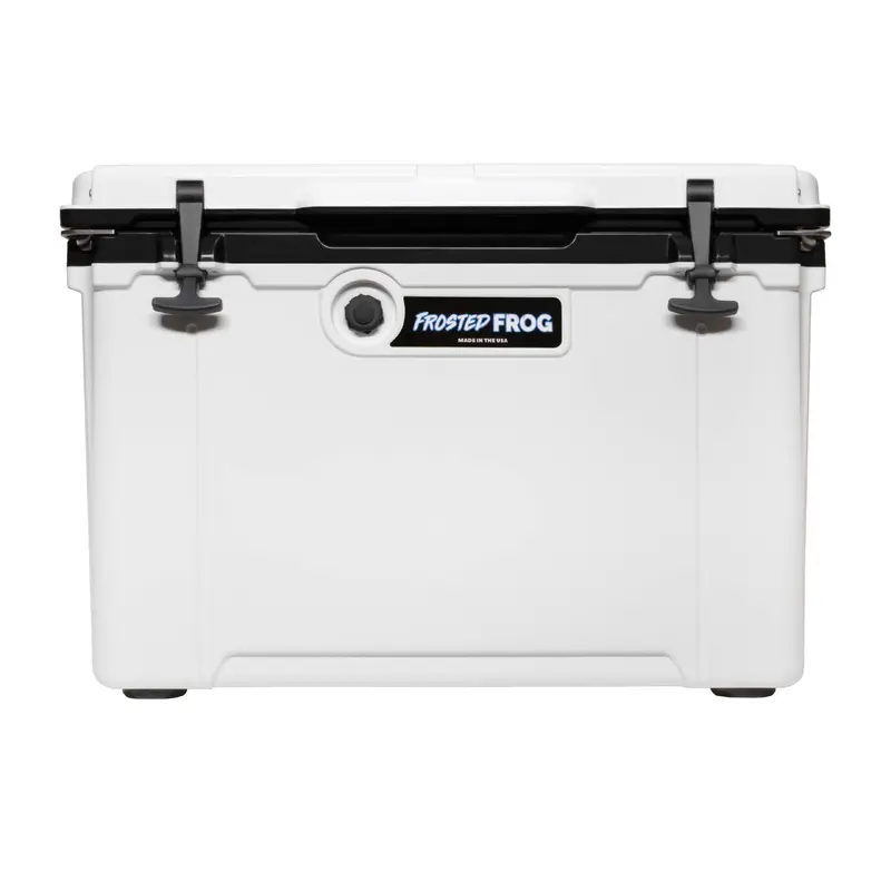 Frosted Frog USA MADE 54 QT Cooler Hyper-Light  White and Black Cooler, 54 Quart