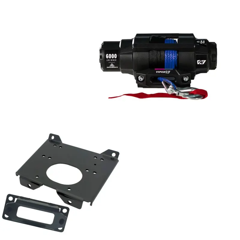 Viper 6000lbs V3 Winch Blue Rope With Mount For Polaris RZR S 1000 2016-2022