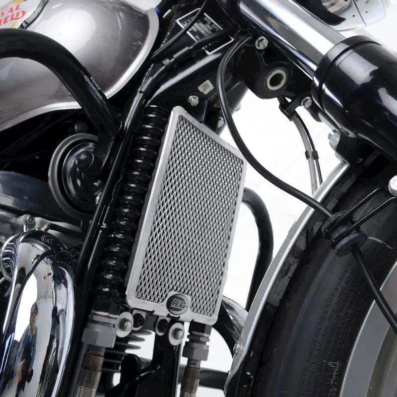 R&G Racing Black Oil Cooler Guard For 2019-2023 Royal Enfield Continental GT 650