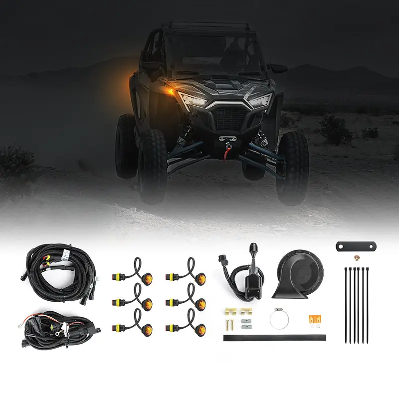 Universial UTV Turn Signal Kit & 105D Horn for Polaris, Can-Am, Pioneer