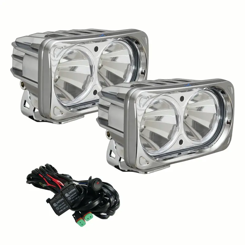 6? Chrome Optimus Dual 60 Beam LED Light Kit