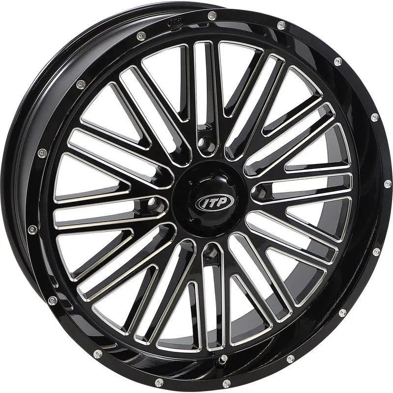 ITP Wheel - Momentum - Front/Rear - Black/Milled - 24x6.5 - 4/156 - 4+2.5 (+10 mm) 2422787731B