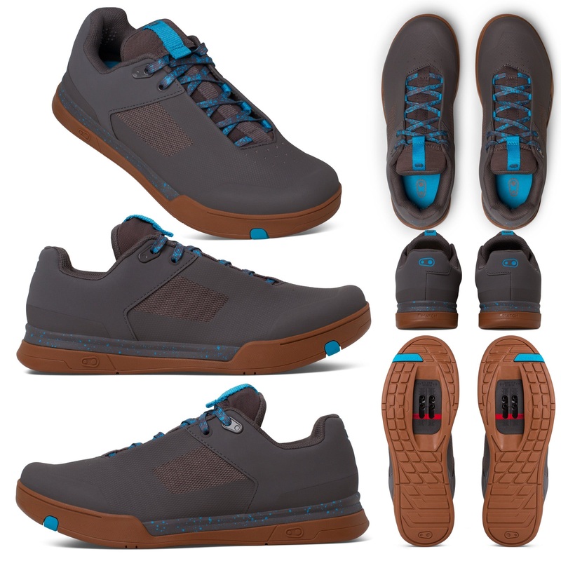 Crank Brothers Mallet Lace Limited Edition Splatter Clipless Shoes - US 11.0 - Grey - Blue - Gum